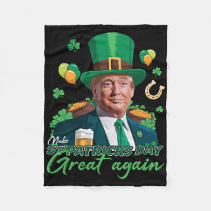 Mache St Patricks Day wieder großartig, lustiger T Fleecedecke