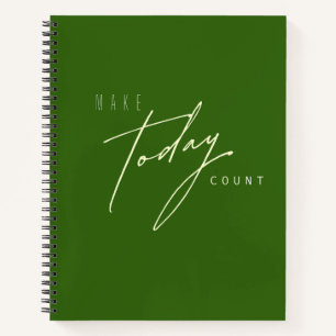 machen. Heute. zählen. Notebooks und Journale Notizbuch
