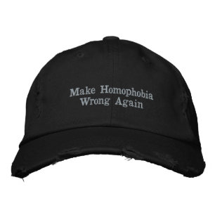 Machen Homophobie wieder falsch Bestickte Baseballkappe