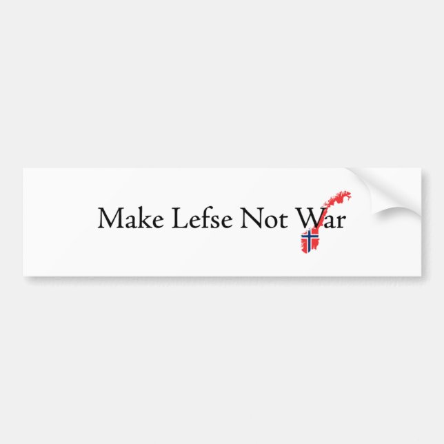Machen-Lefse-Nicht-Krieg Autoaufkleber (Vorne)