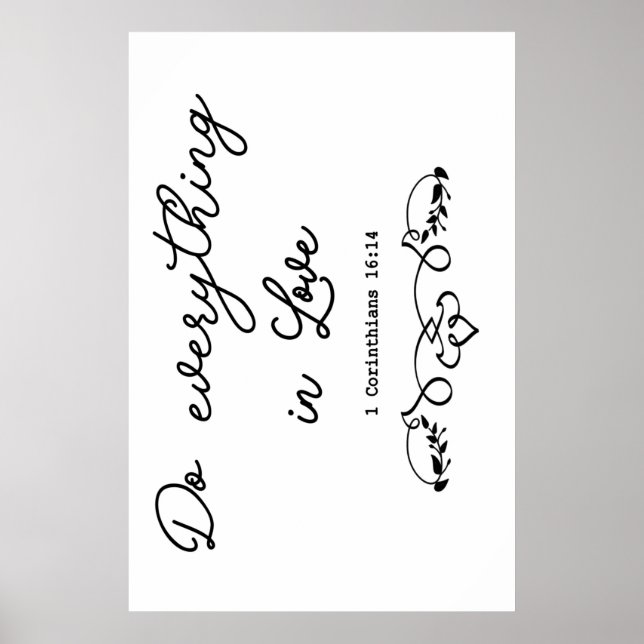 Machen Sie alles in Liebe Poster (Vorne)