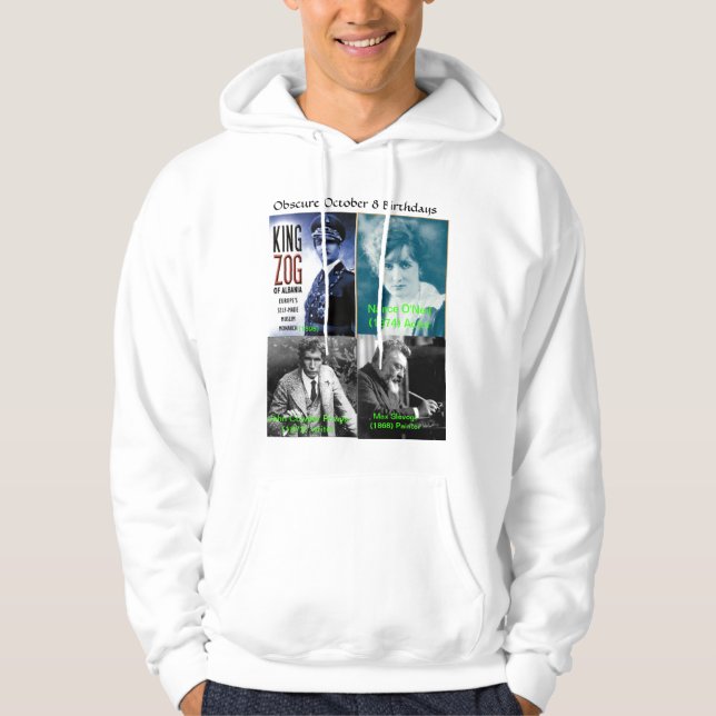 Machen Sie am 8. Oktober Geburtstage undeutlich Hoodie (Vorderseite)