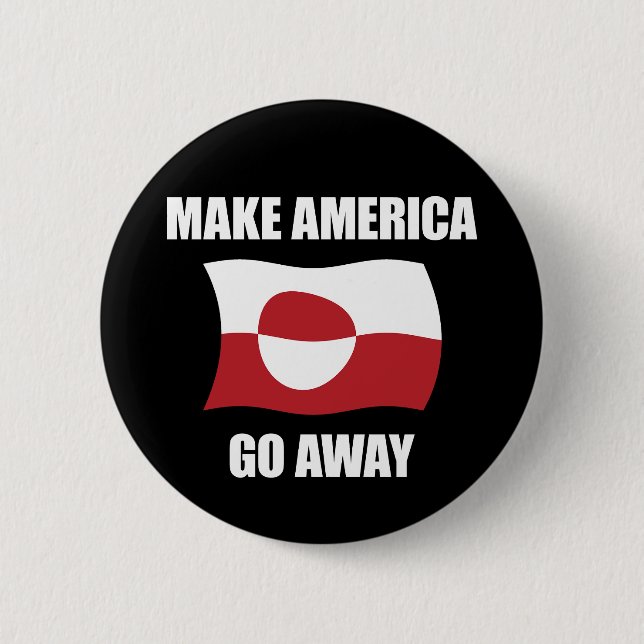Machen Sie Amerika aus - die grönländische Flagge  Button (Vorderseite)