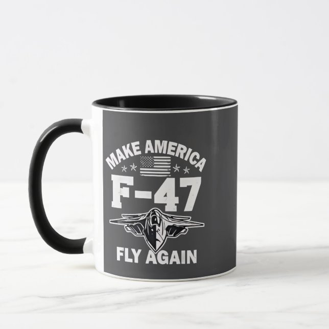 Machen Sie Amerika F-47 Fly wieder 4. Juli Tasse (Links)