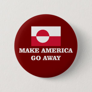 Machen Sie Amerika grün weg Grönland-Flagge politi Button