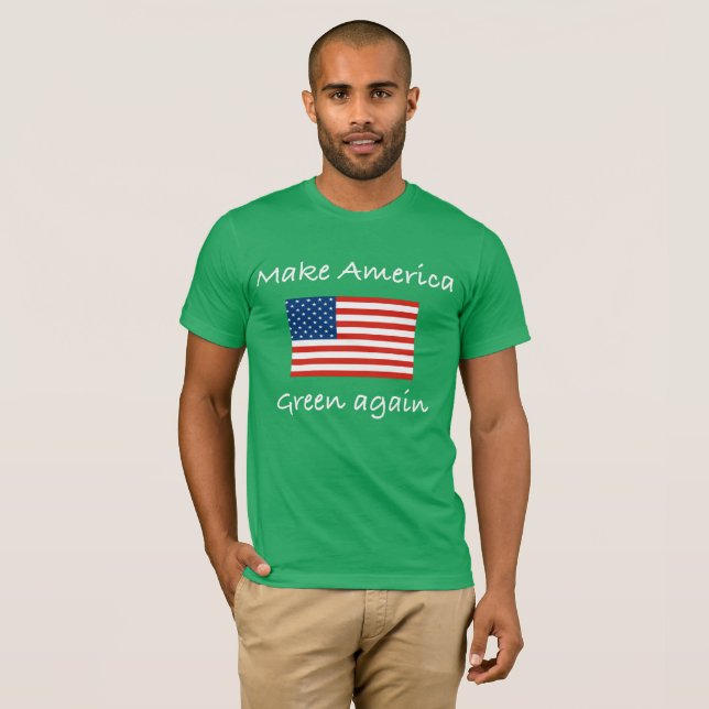 Machen Sie Amerika-Grün wieder T-Shirt (Vorne ganz)