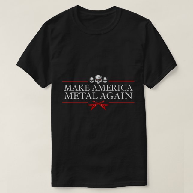Machen Sie Amerika Metal wieder Trump Rock Heavy M T-Shirt (Design vorne)