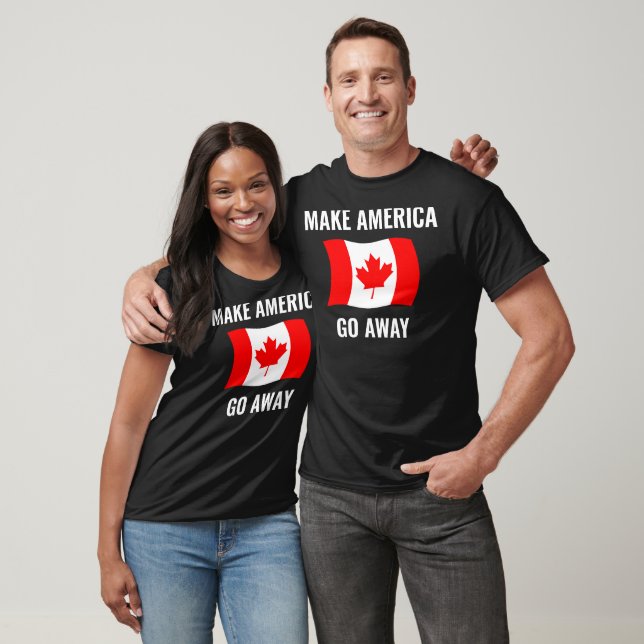 Machen Sie Amerika verschwinden - Kanada Flaggen-A T-Shirt (Unisex)