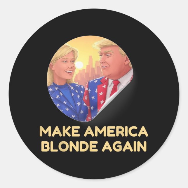 Machen Sie Amerika wieder blond _7 Runder Aufkleber (Vorderseite)