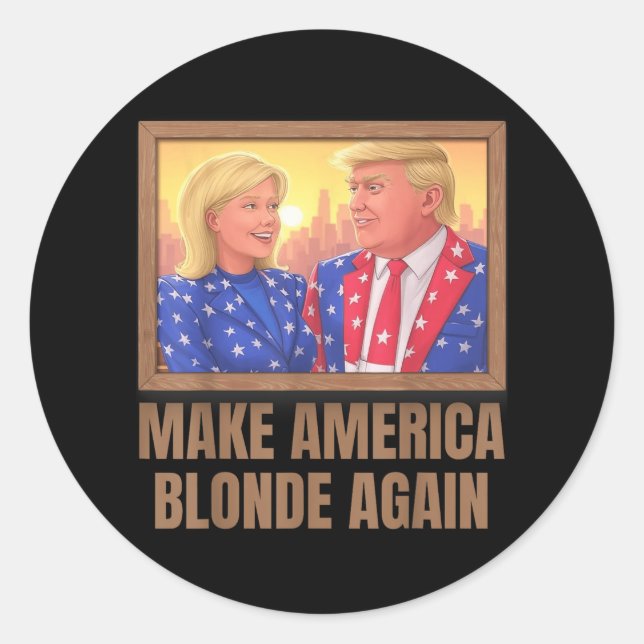 Machen Sie Amerika wieder blond _9 Runder Aufkleber (Vorderseite)