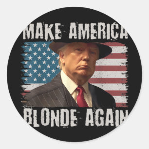 Machen Sie Amerika wieder blond Runder Aufkleber