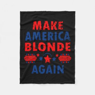 Machen Sie Amerika wieder Blonde Trump 2025 Funny  Fleecedecke