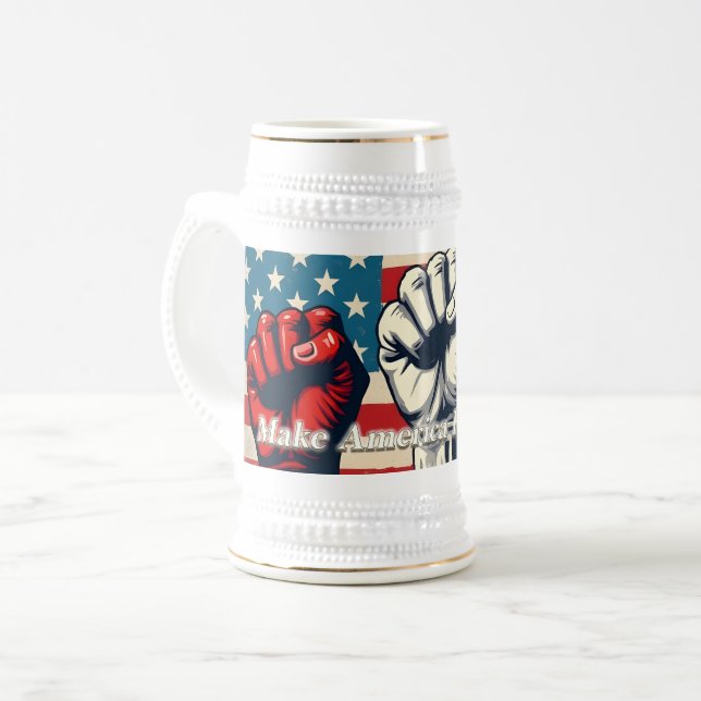Machen Sie Amerika wieder frei von Kunstwerken Bierglas (Vorderseite Links)