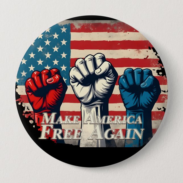 Machen Sie Amerika wieder frei von Kunstwerken Button (Vorderseite)