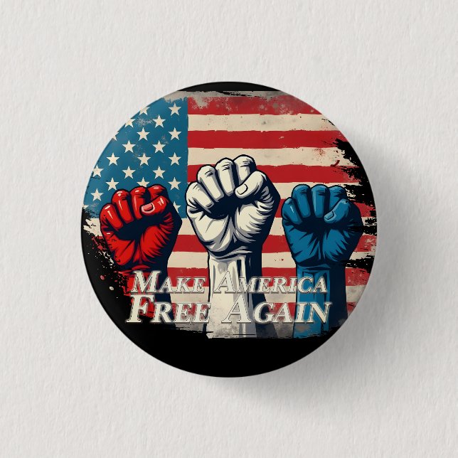 Machen Sie Amerika wieder frei von Kunstwerken Button (Vorderseite)