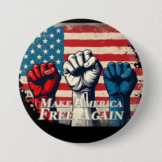 Machen Sie Amerika wieder frei von Kunstwerken Button (Vorderseite)