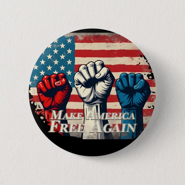 Machen Sie Amerika wieder frei von Kunstwerken Button (Vorderseite)