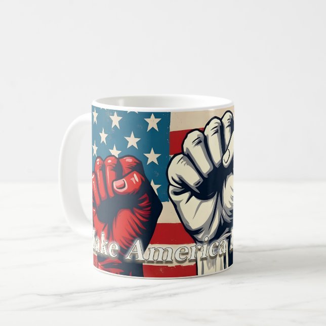 Machen Sie Amerika wieder frei von Kunstwerken Kaffeetasse (Vorderseite Links)