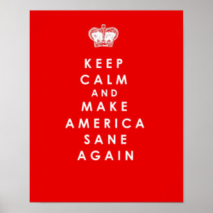 Machen Sie Amerika wieder sane Red Anti Trump Post Poster
