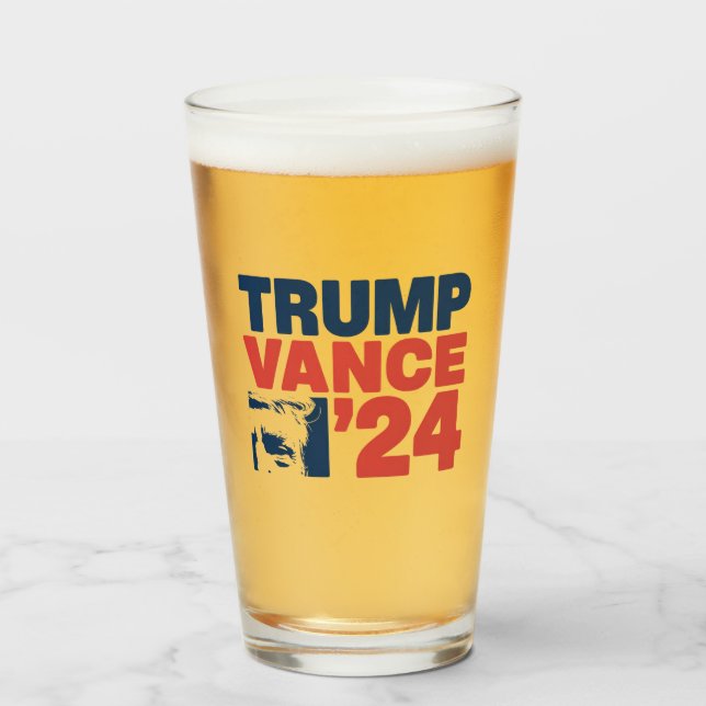 Machen Sie Amerika wieder sicher Trump Vance 2024  Glas (Vorne (Gefüllt))