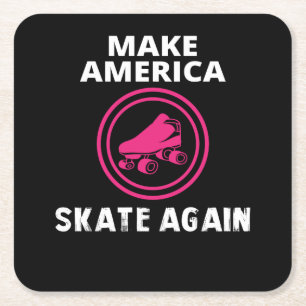 Machen Sie Amerika wieder Skate Rechteckiger Pappuntersetzer