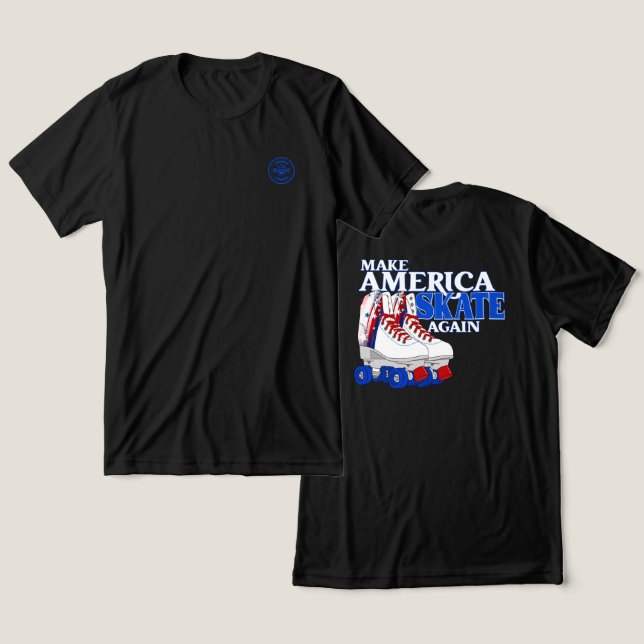 Machen Sie Amerika wieder Skate - zurück-Grafik Tri-Blend Shirt (Design vorne & hinten)