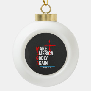 Machen Sie Amerika wieder zu Trump-Maga der Unruhe Keramik Kugel-Ornament