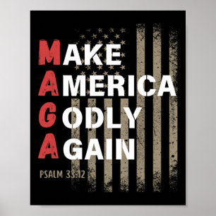 Machen Sie Amerika wieder zum Psalm 33 Poster