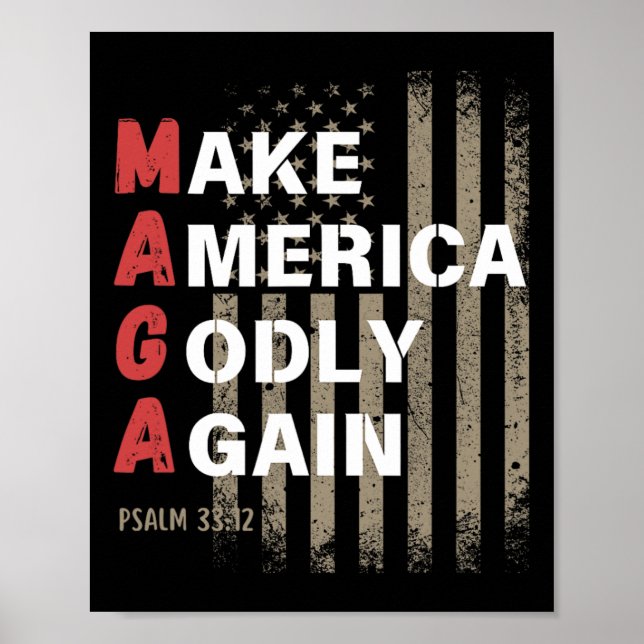 Machen Sie Amerika wieder zum Psalm 33 Poster (Vorne)
