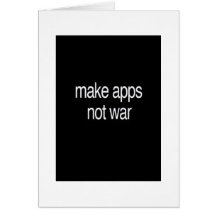 machen Sie apps, nicht Krieg