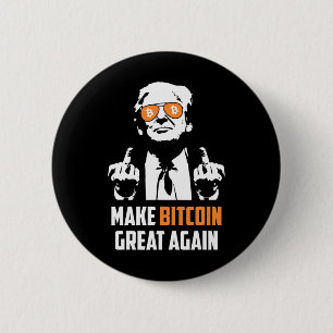 Machen Sie Bitcoin wieder groß Funny Maga Pro Trum Button