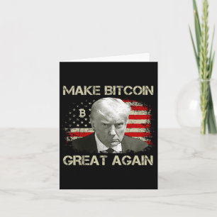Machen Sie Bitcoin wieder groß Funny Maga Pro Trum Karte