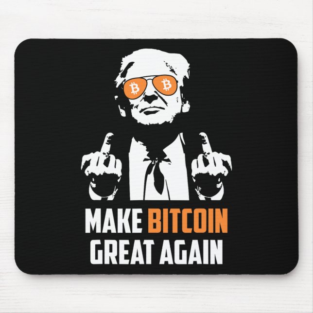 Machen Sie Bitcoin wieder groß Funny Maga Pro Trum Mousepad (Vorne)