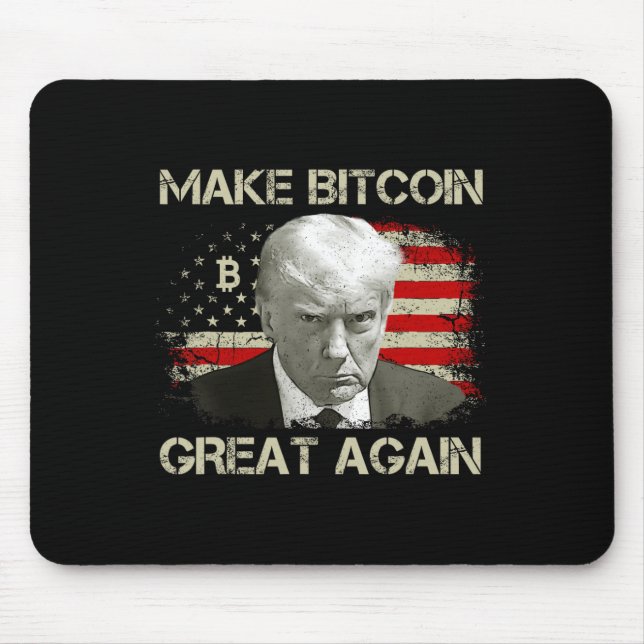 Machen Sie Bitcoin wieder groß Funny Maga Pro Trum Mousepad (Vorne)