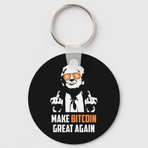 Machen Sie Bitcoin wieder groß Funny Maga Pro Trum Schlüsselanhänger