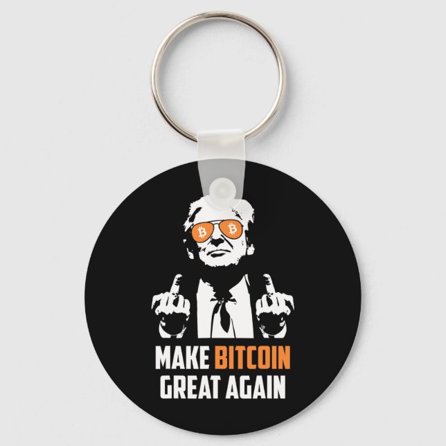 Machen Sie Bitcoin wieder groß Funny Maga Pro Trum Schlüsselanhänger (Vorderseite)