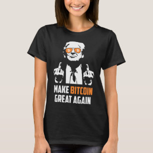 Machen Sie Bitcoin wieder groß Funny Maga Pro Trum T-Shirt