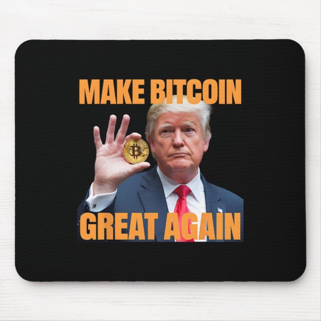 Machen Sie Bitcoin wieder groß, Funny Trump Bitcoi Mousepad (Vorne)