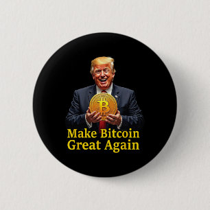Machen Sie Bitcoin wieder groß Trump Bitcoin Crypt Button
