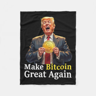 Machen Sie Bitcoin wieder groß Trump Bitcoin Crypt Fleecedecke