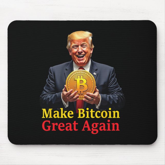 Machen Sie Bitcoin wieder groß Trump Bitcoin Crypt Mousepad (Vorne)