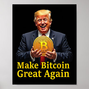 Machen Sie Bitcoin wieder groß Trump Bitcoin Crypt Poster