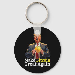 Machen Sie Bitcoin wieder groß Trump Bitcoin Crypt Schlüsselanhänger
