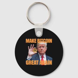 Machen Sie Bitcoin wieder großartig Lustiger Trump Schlüsselanhänger