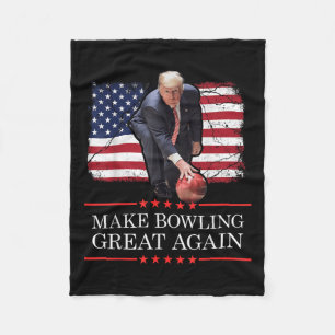 Machen Sie Bowling wieder groß - Funny Trump Bowli Fleecedecke