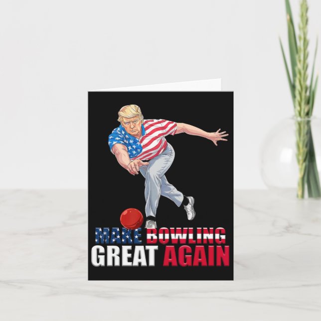 Machen Sie Bowling wieder groß, lustiger Trump-Bow Karte (Vorderseite)