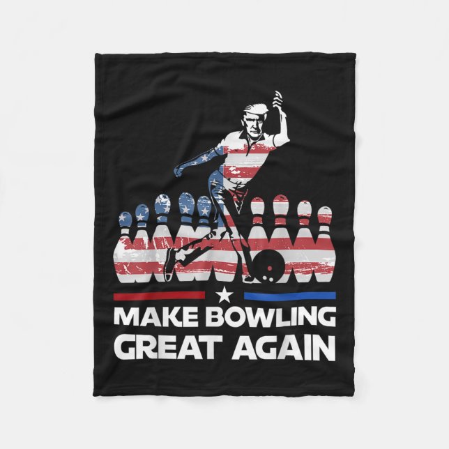 Machen Sie Bowling wieder großartig Trump - US-Fla Fleecedecke (Vorderseite)