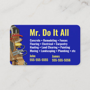 Machen Sie das alles Handyman Business Card Visitenkarte