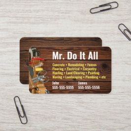 Machen Sie das alles Handyman Business Card Visitenkarte