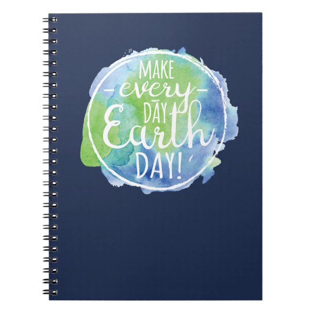 Machen Sie das alltägliche Earth Day Notebook Notizblock (Vorderseite)